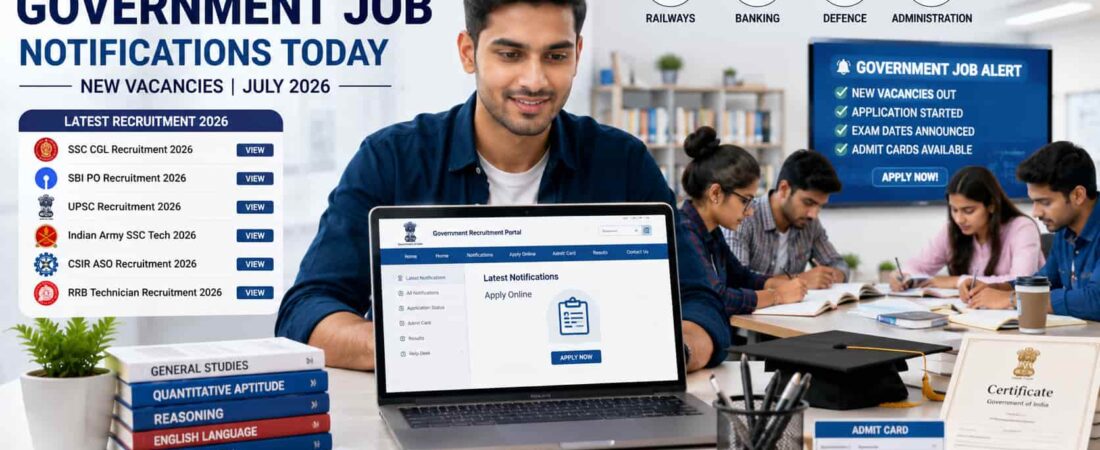 Latest Government Job Notifications Today: Top New Govt Vacancies Released in July 2026