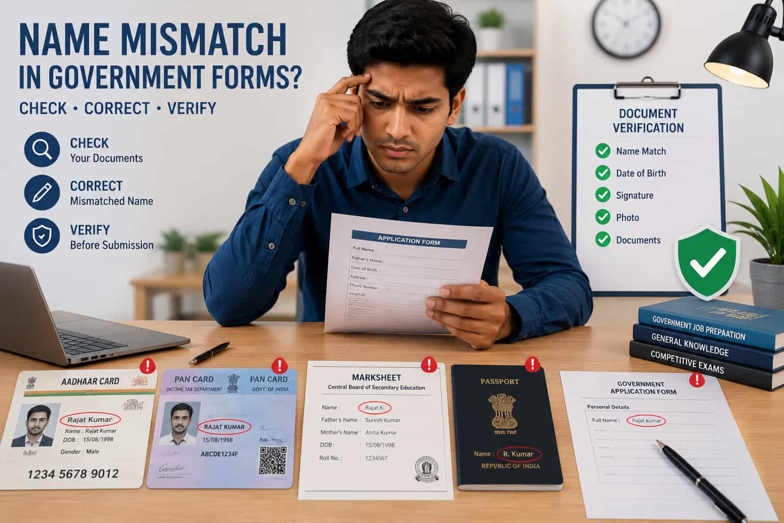 Name Mismatch in Government Forms: How to Fill Forms Without Rejection