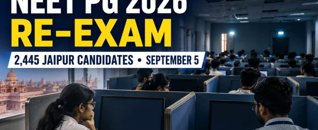 NEET PG 2026 Re-Exam: 2,445 Jaipur Candidates to Reappear on September 5