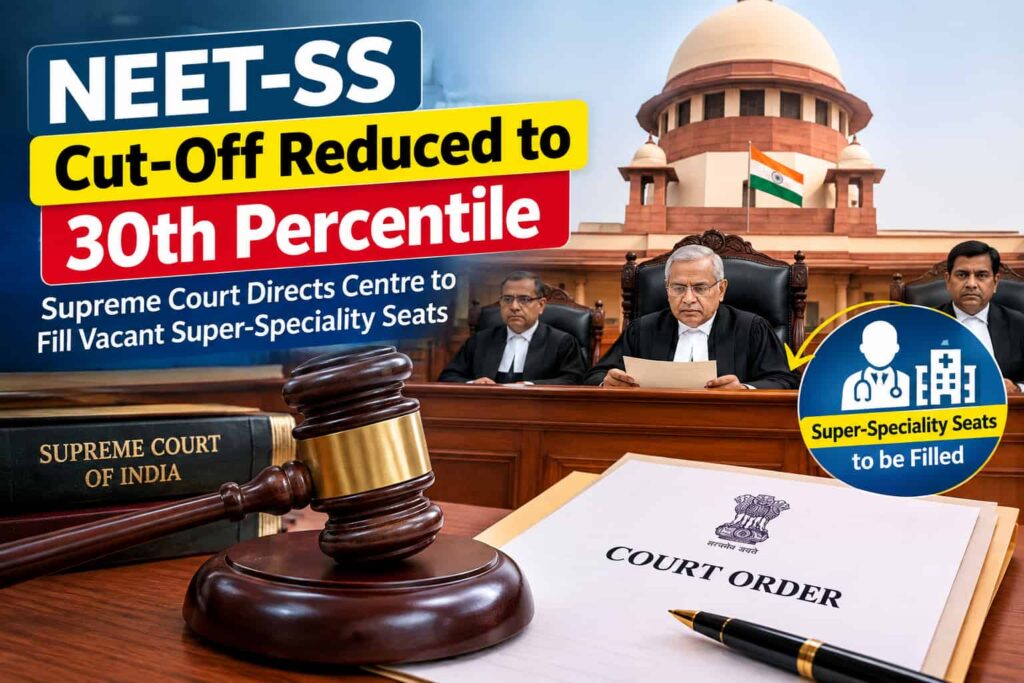 NEET SS cut-off reduced to 30th percentile as Supreme Court order addresses vacant super-speciality seats