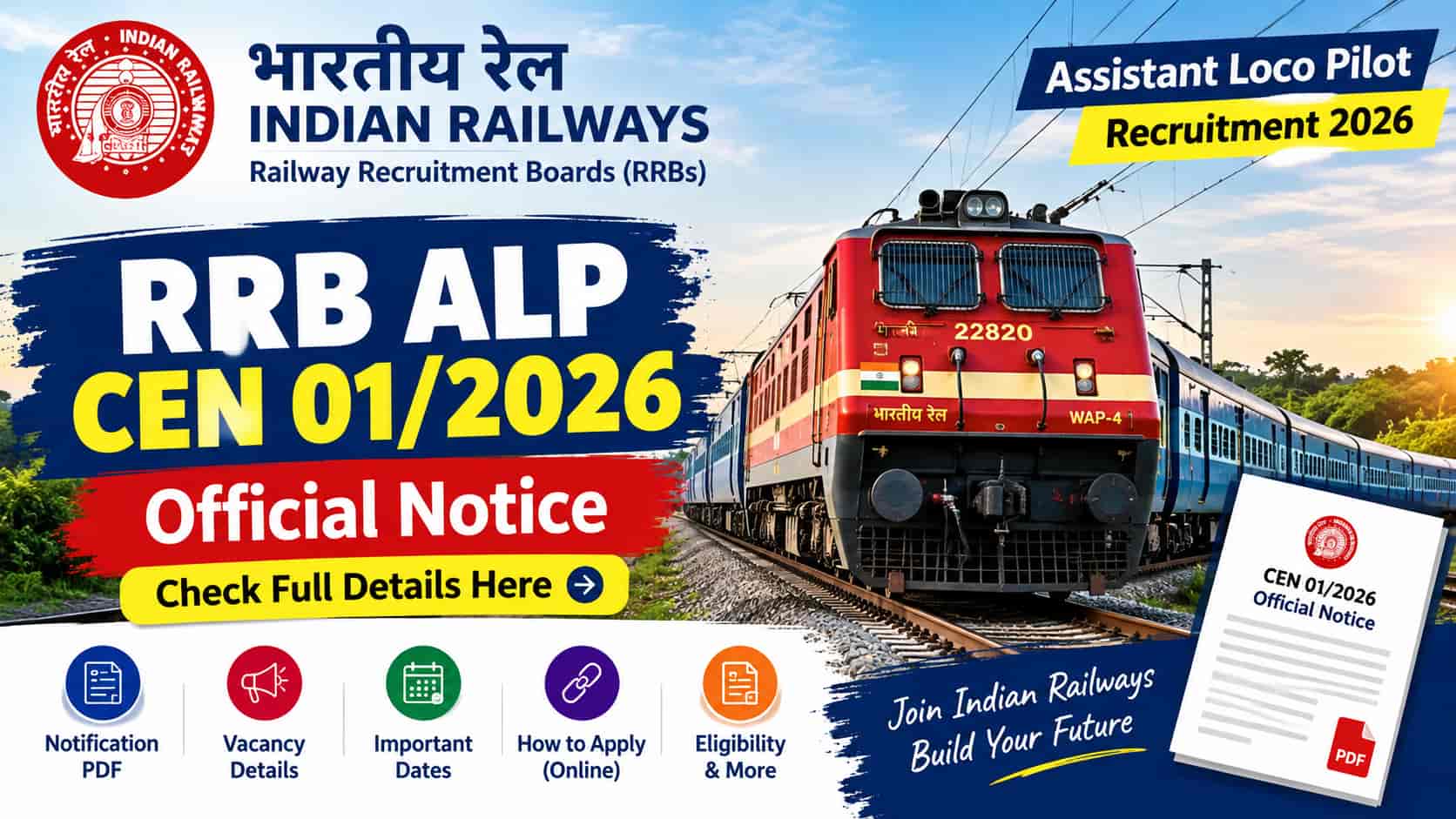 RRB ALP CBT 1 Exam Date 2026: Exam to Begin from November 3, Check Complete Schedule